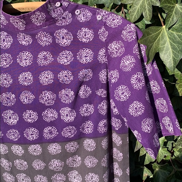 RARE Marimekko 1961 Chrysanthemum Sheath Dress - Picture 2 of 10